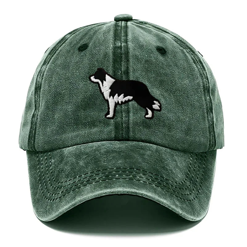 Border Collie Washed Cotton Baseball Cap