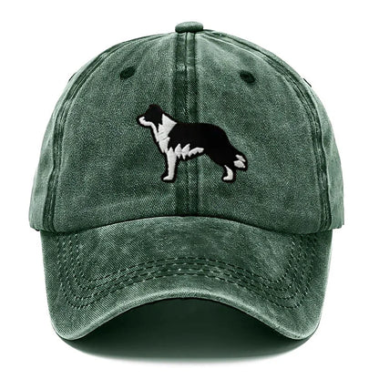 Border Collie Washed Cotton Baseball Cap
