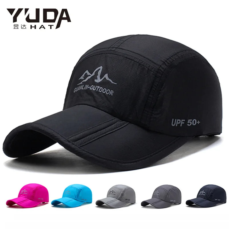 Mens Waterproof Golf Baseball Cap Windproof Breathable UPF50+