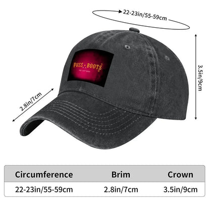 New Puss in Boots The Last Wish Movie logo Baseball Cap