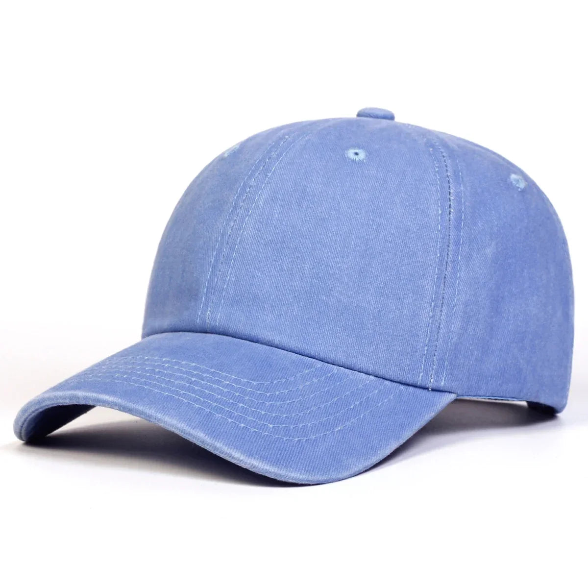 Unisex Light Washed Solid Color Baseball Caps