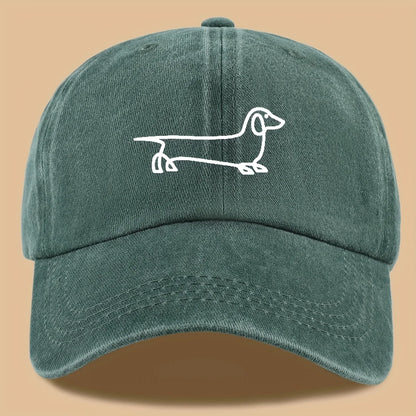Simple Dog Print Baseball Cap, Versatile For Both Men And Women