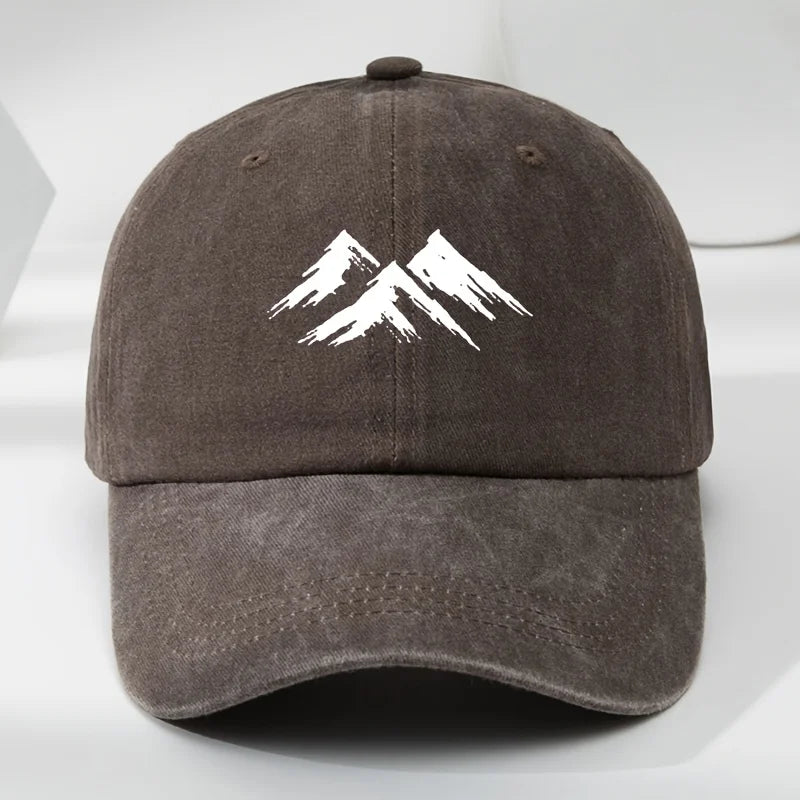 Interesting Baseball Cap Mountain Print