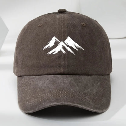 Interesting Baseball Cap Mountain Print