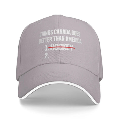 Summer Casual Baseball Cap Canada Does Hockey Better Funny Running Hippie Hip Hop Hats