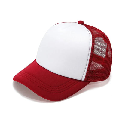 Unisex Spong Mesh Baseball Cap Wide Brim Breathable Peaked Cap