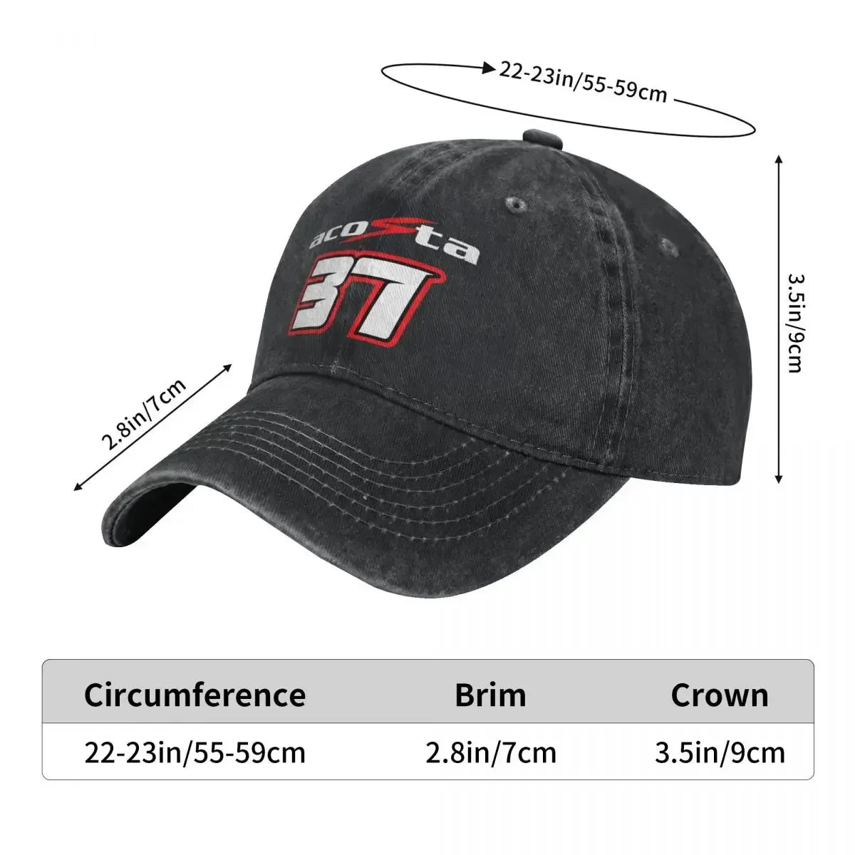 Pedro Acosta Number 37 Unisex Style Baseball Cap