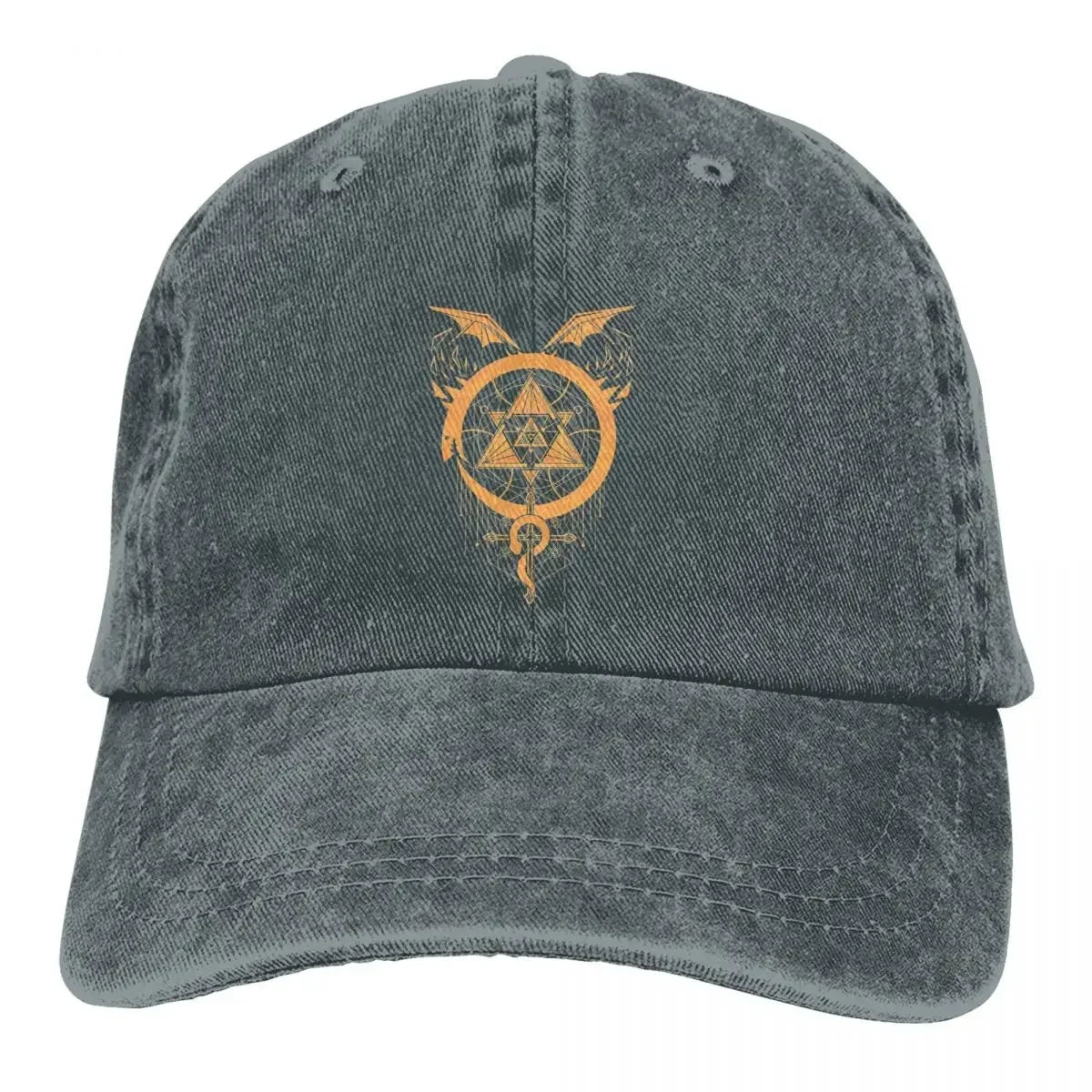 Fullmetal Alchemist Anime Multicolor Hat Peaked Men Women's Gilded Snakes Of Alchemy Baseball Caps