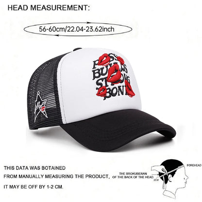 Trend New Cotton Mesh Hat Lipprint Men's Hip Hop Hat Women's Baseball Hat