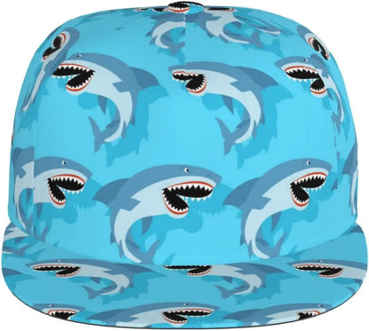 Funny Sharks Baseball Cap Outdoor Ocean Shark Snapback Baseball Hat For Men Women