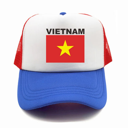 Vietnam Trucker Cap Summer Men Cool Country Flag Hat Baseball Cap