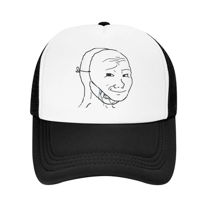 Funny Wojak Meme Boomer Trucker Hat Mesh Baseball Caps