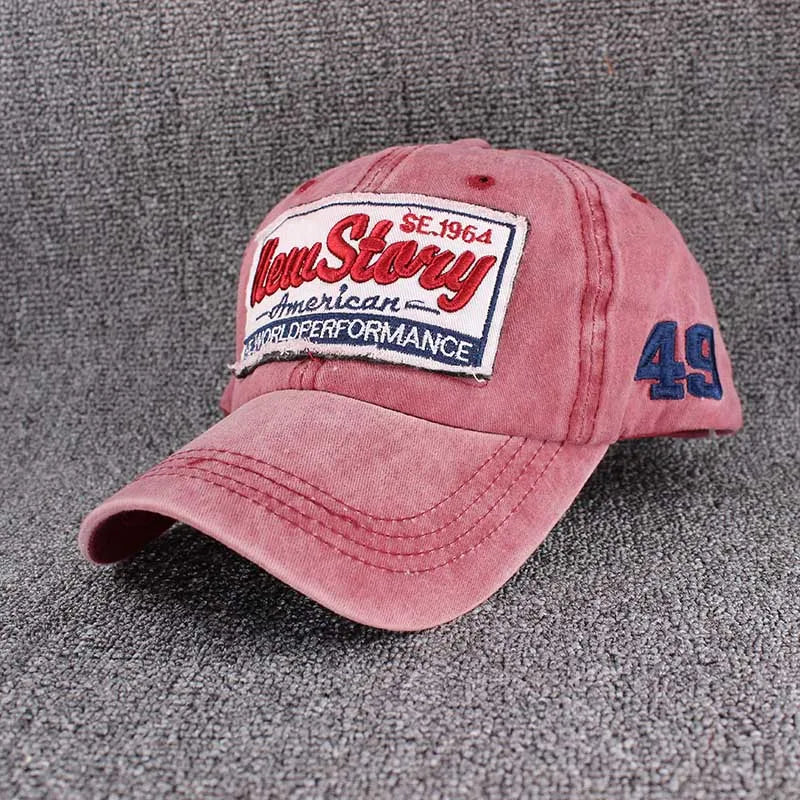 Fashion Summer Adult Men Washed Cotton Baseball Caps Outdoor Sport Caps