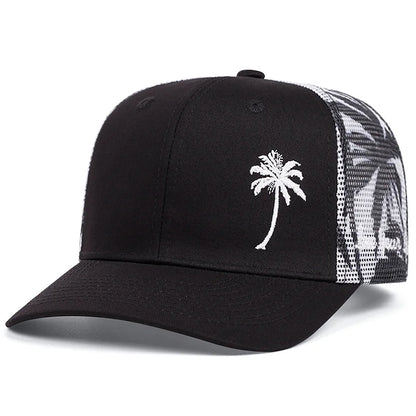 Unisex Coconut Tree Embroidery Baseball Caps