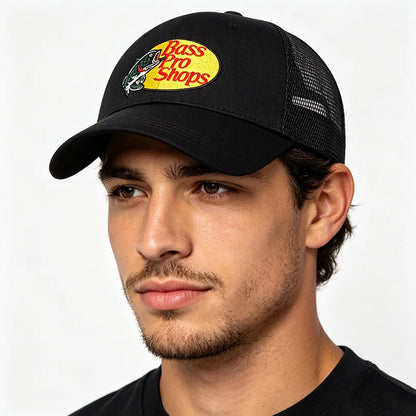 Fish and Letter Embroidered Baseball Cap