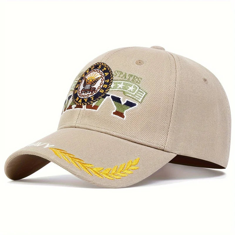 Army Cap Male Letter Embroidered Black Baseball Caps Men