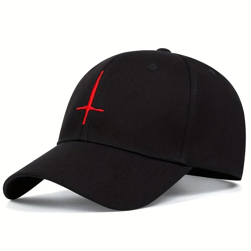 Unisex Cross Embroidery Baseball Caps Spring Autumn