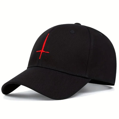 Unisex Cross Embroidery Baseball Caps Spring Autumn