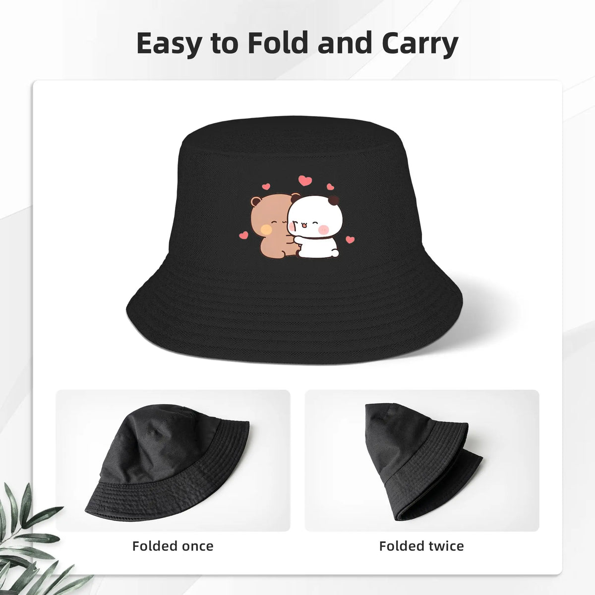 Bubu Panda And Dudu Bear Bucket Hats
