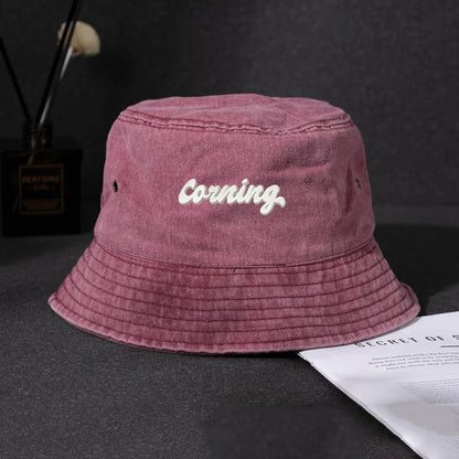 Washed Denim Sun Cap Bucket Hat