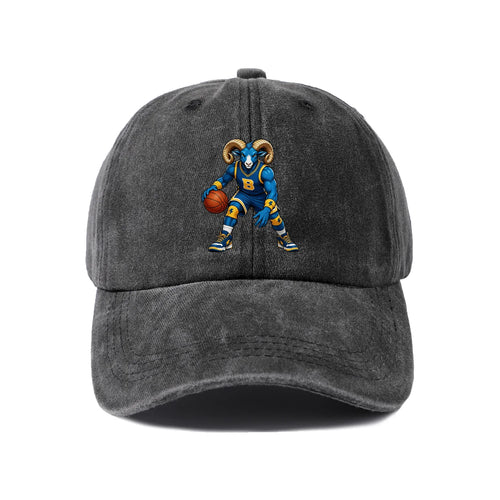 Basketball Ram Mascot Letter B Baseball Cap