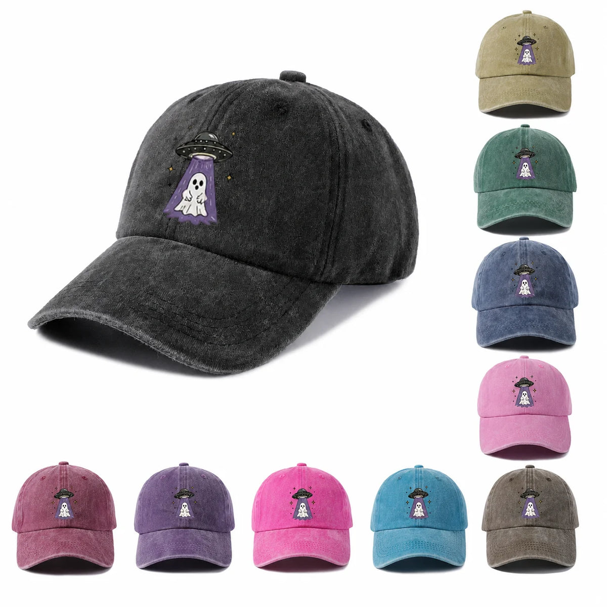 Ghost in Magic Jar Graphic Baseball Cap