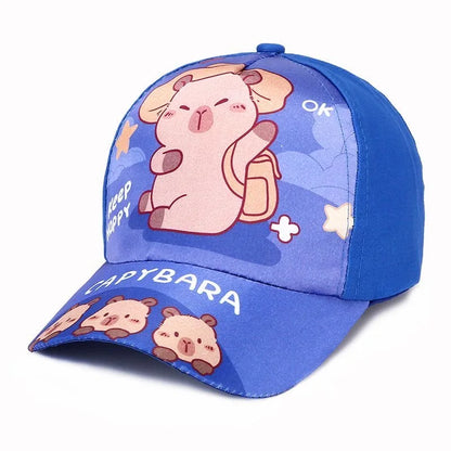 Children's Cartoon Capybara Printed Cute Capybara Hat Lovely Kids Baseball Cap