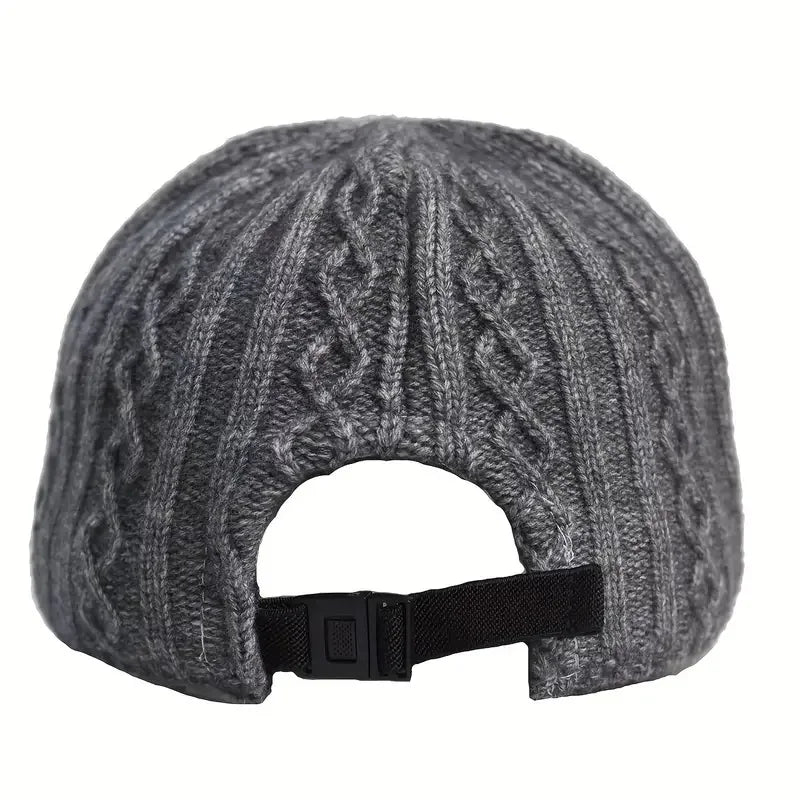 Trendy Knitted Baseball Cap For Men And Women - Autumn/Winter Fashion Peaked Hat