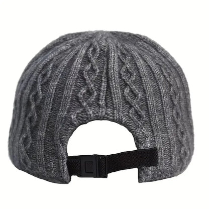 Trendy Knitted Baseball Cap For Men And Women - Autumn/Winter Fashion Peaked Hat