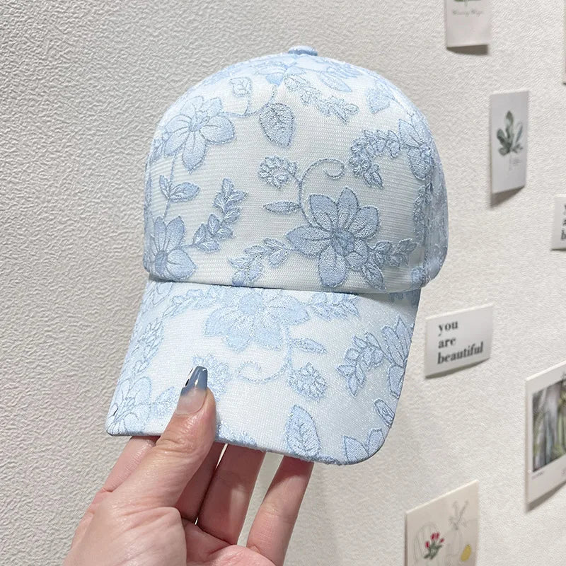 Lightweight Lace Sun Hat Uv Protection Baseball Cap