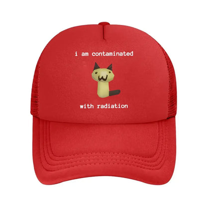 New “Radiation Cat Fun, Meme Design” Mesh Baseball Cap