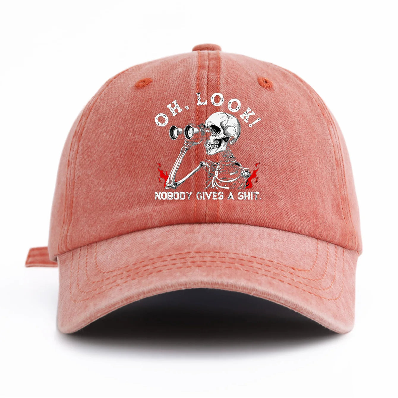 LOOK Print Washed Baseball Cap for Adults