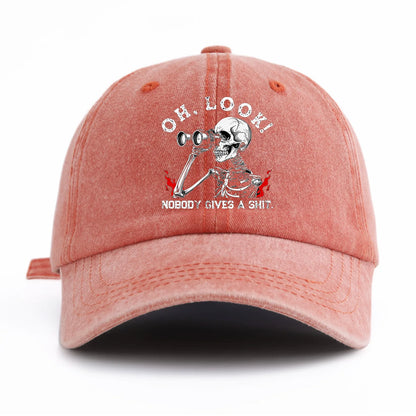 LOOK Print Washed Baseball Cap for Adults