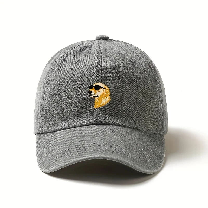 Wearing Sunglasses A Golden Retriever Printed Baseball Cap