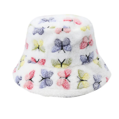 Autumn Winter Warm Hat Men Women Thick Plush Bucket Hat