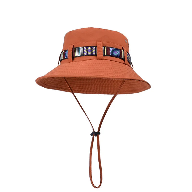 Quick-Dry Breathable Sun Hats Drawstring Bucket Hat