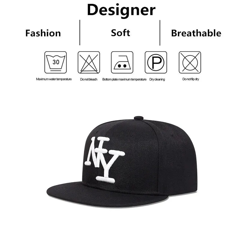 Unisex Letter Embroidery Hip-hop Hats Snapback Cap Baseball Caps Sunscreen Hat