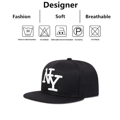 Unisex Letter Embroidery Hip-hop Hats Snapback Cap Baseball Caps Sunscreen Hat