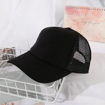 Unisex Plain Baseball Cap Fashion Adjustable Trucker Baseball Cap Men Women