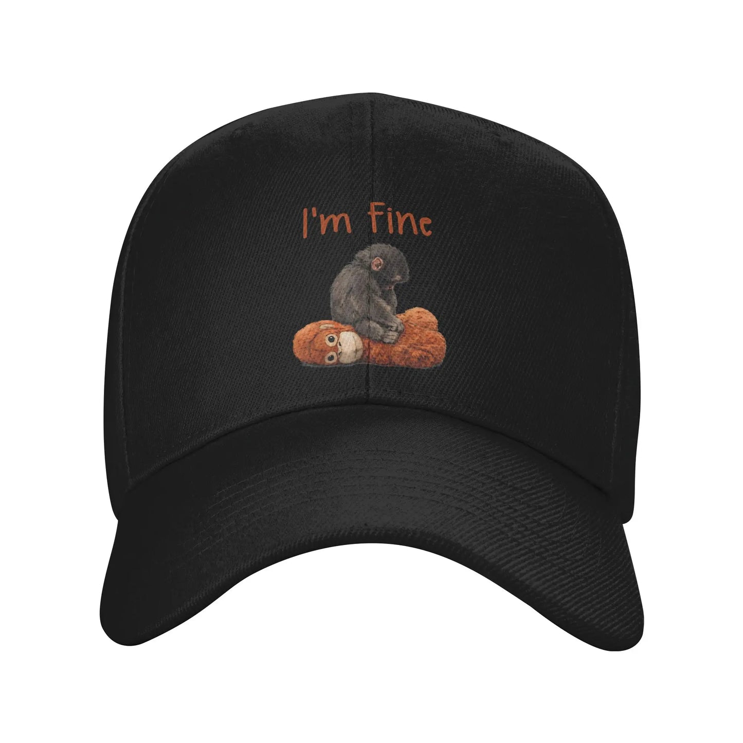 Sad Monkey Punch Meme With An Orange Toy Cap Baseball Cap For Men Women