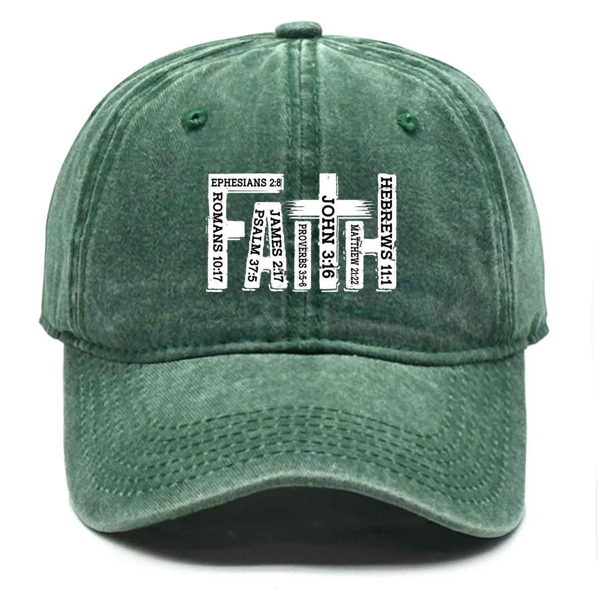 Baseball Cap Black White FAITH