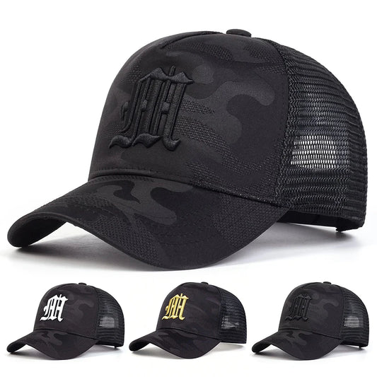 Fashion M Letter Camouflage Embroidery Baseball Caps