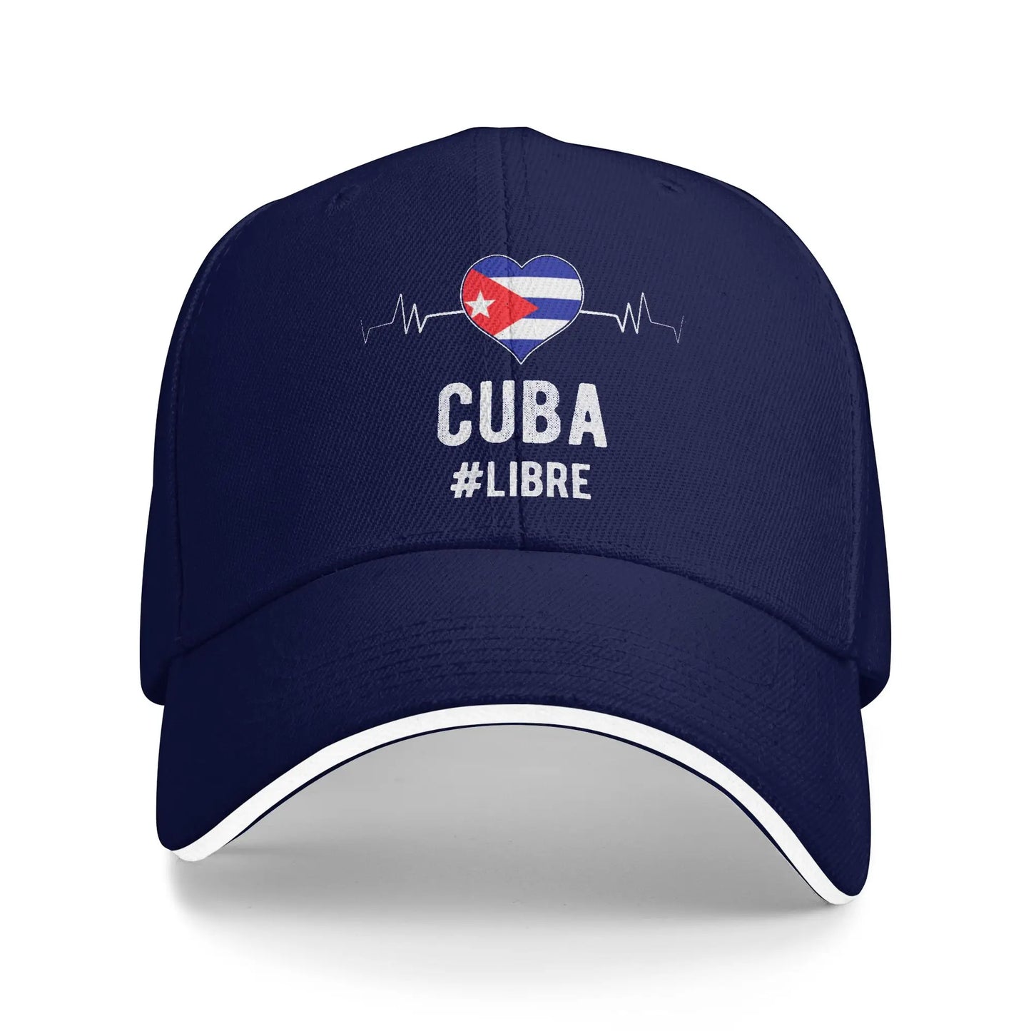 Cuba Libre Heart Flag Cuban National Heritage Baseball Cap