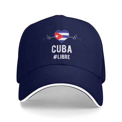Cuba Libre Heart Flag Cuban National Heritage Baseball Cap