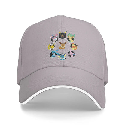 Pokemon Eevee Evolution Circle Casual Baseball Cap