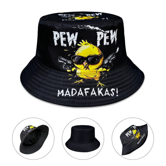Cool Duck'Pew Pew' 3D Graphic Fisherman Hat
