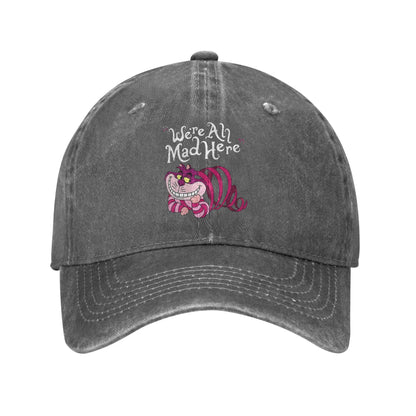 Virtuoso Delicate Eye Magic Nice Cheshire Cat We are All Mad Here Cat Sun Baseball Cap
