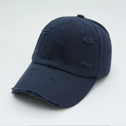 New Washable Hole Baseball Cap For Men Women Hat Solid Sunscreen Baseball Hats