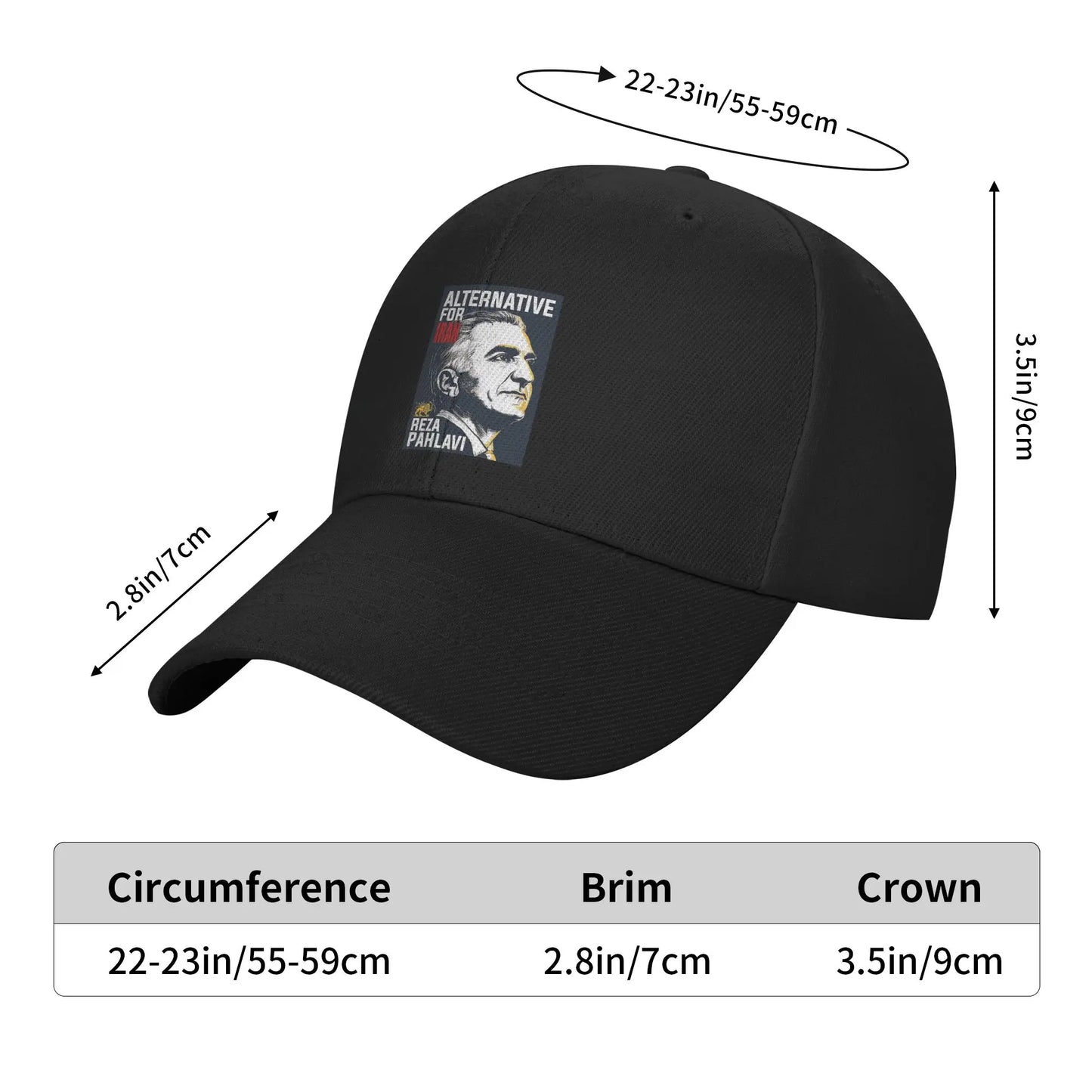 Reza Pahlavi Alternative For Iran Portrait Sun Baseball Cap