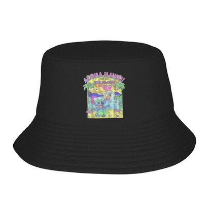 Unisex Bucket Hat Stitch Halloween Skeleton Spring Headwear Foldable Vacation